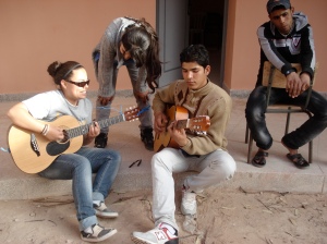 Jamming at Spring Camp 2011 with my dear friend Marouane. 